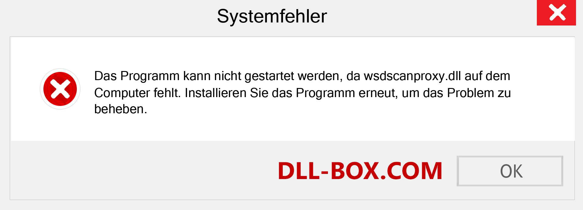 wsdscanproxy.dll-Datei fehlt?. Download für Windows 7, 8, 10 - Fix wsdscanproxy dll Missing Error unter Windows, Fotos, Bildern